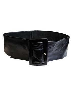 Leatherock USA Women's Black 3.325 In Wide Leather Belt 32